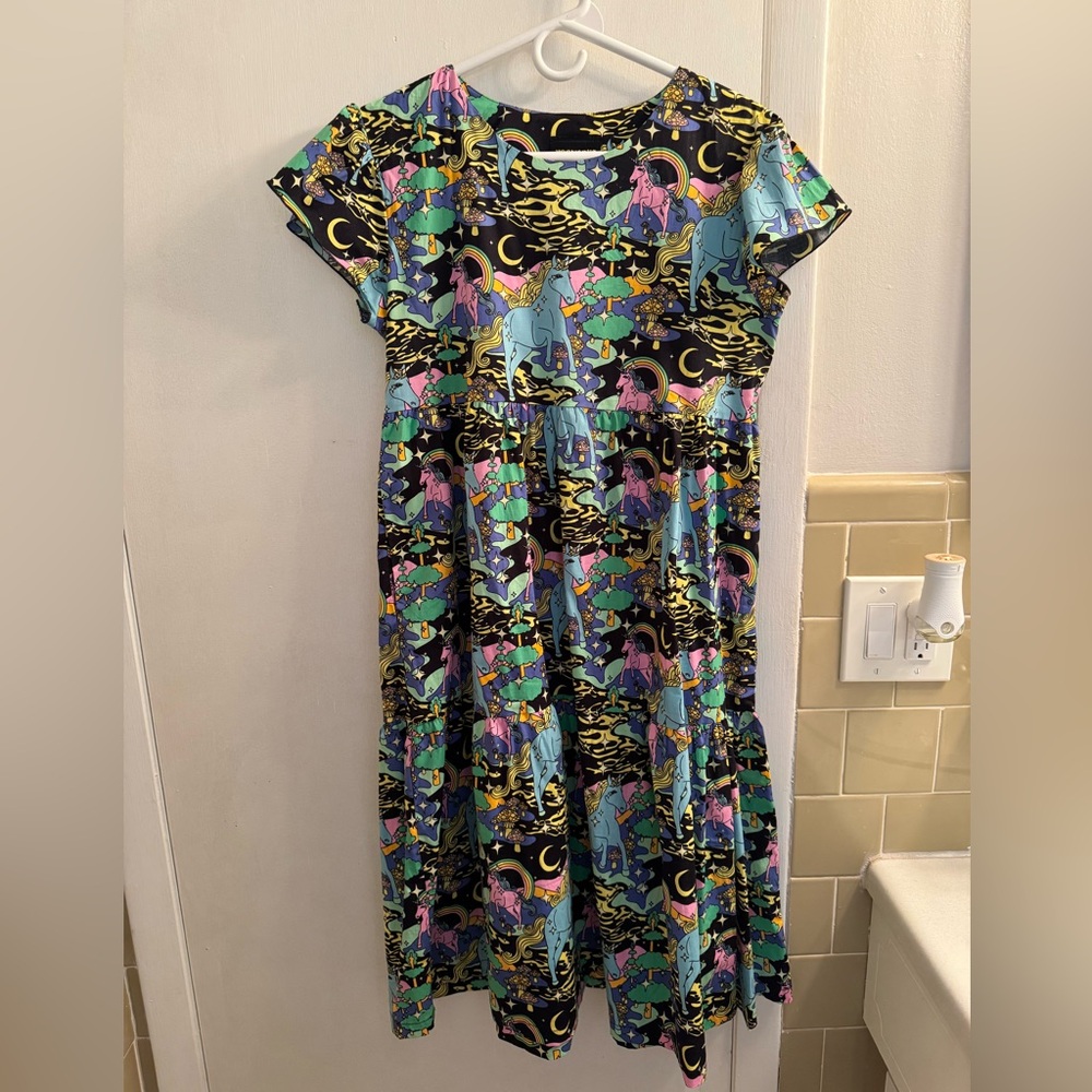 Nooworks - Frida dress - Unicorns - Small